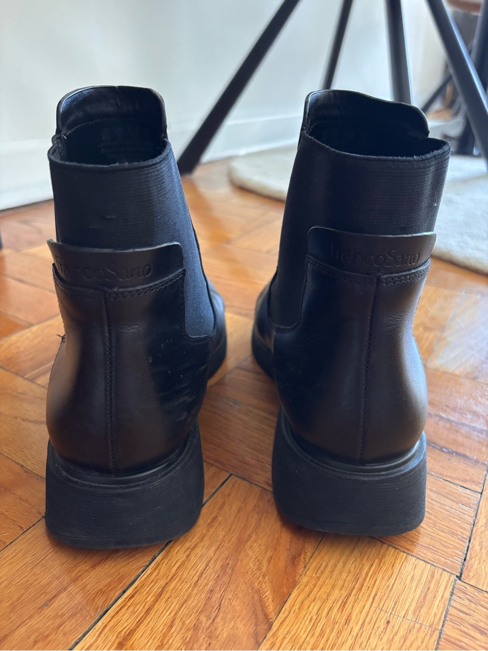 Franco Sarto Black Leather Chukka Boots